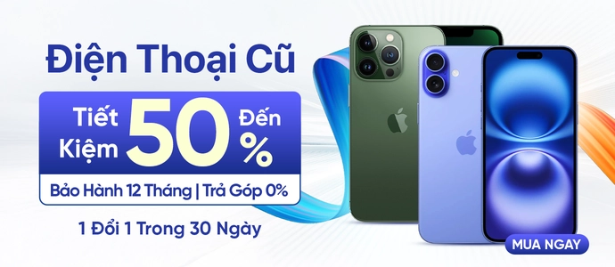 ĐIện thoại cũ tiết kiệm đến 50%