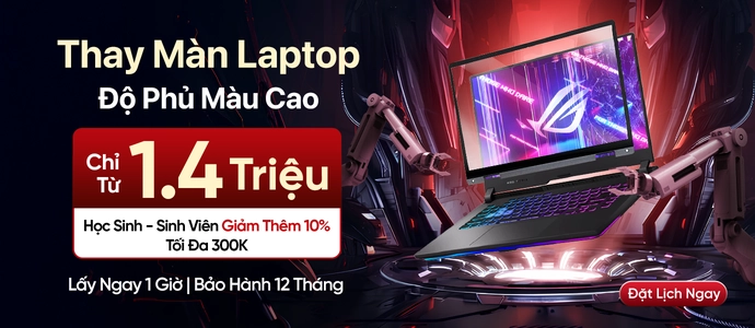 Thay màn hình Laptop bảo hành đến 12 tháng